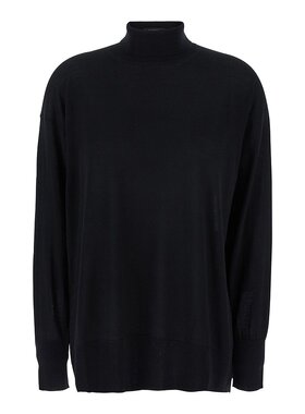 潮奢 S-MAXM ARA 女士 'Livia' 黑色高领羊毛毛衣 2429366091600