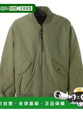 日本直邮Barbour 男士绗缝飞行夹克绿色MCA0991OL31漂白橄榄绿飞