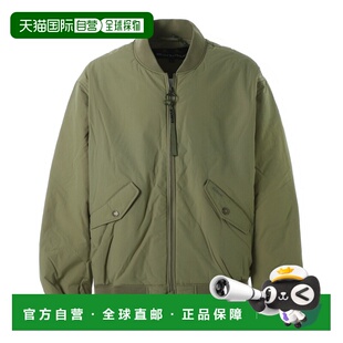 日本直邮Barbour 男士绗缝飞行夹克绿色MCA0991OL31漂白橄榄绿飞