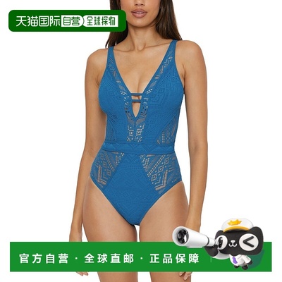 自营Becca Color Play Swimsuits Women's  Lagoon Crochet Plung