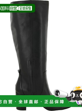 自营 Cole Haan Chrystie女式10码黑色皮革方趾及膝靴ZPO3523-黑