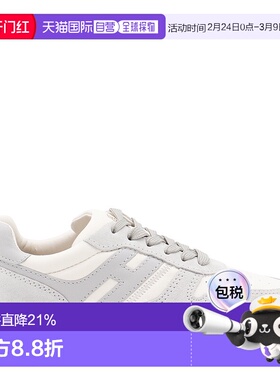 1h可退 香港直邮潮奢 Hogan 女士 H630 標誌貼片繫帶運動鞋 HXW63