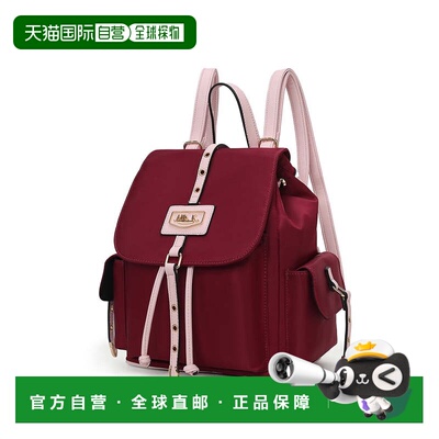 自营mia k collectionPaula 女士背包 - 红酒 美国奥莱直发双肩包