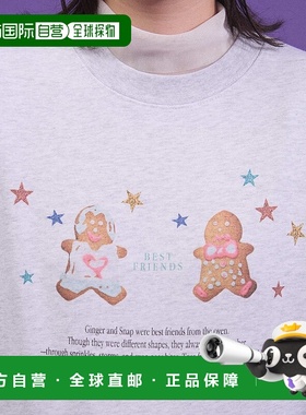 1h可退 日本直邮I am I in fact... 女装 可爱姜饼人印花宽松长袖