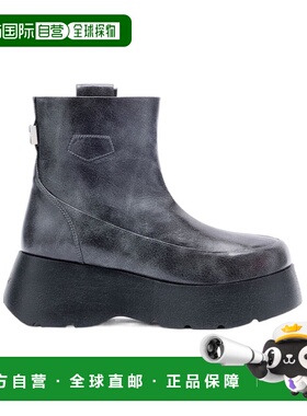 香港直邮Ganni Kat 深灰色低筒靴 S3222短靴女靴