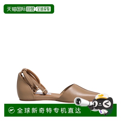 自营 Max Mara Leather Pointed Toe Sandals Ballet Flat Women'