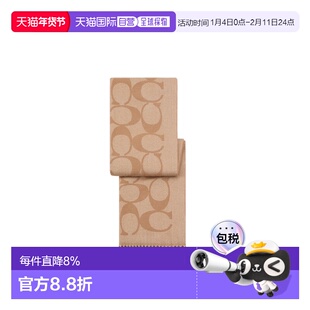 香港直邮Coach蔻驰羊绒毛围巾秋冬老花印花保暖舒适经典百搭