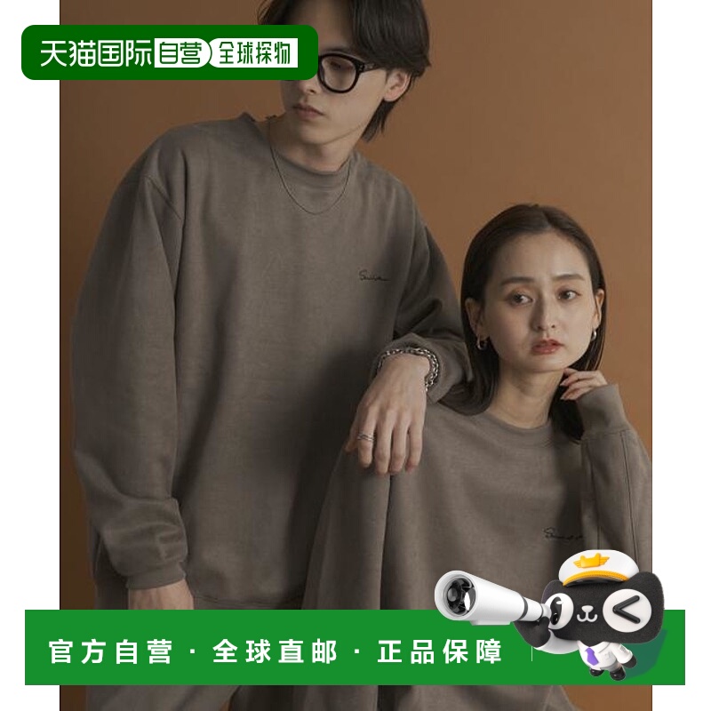 1h可退 日本直邮官方授权 SENSE OF PLACE 刺绣仿麂皮圆领卫衣