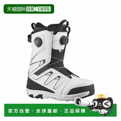 自营欧洲直邮Salomon Launch男士黑色/白色聚氨酯自由式滑雪靴