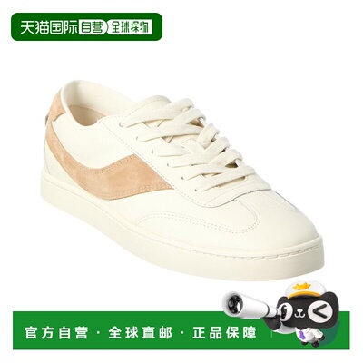 自营Vince Korrin Leather & Suede Sneaker - white 美国奥莱直