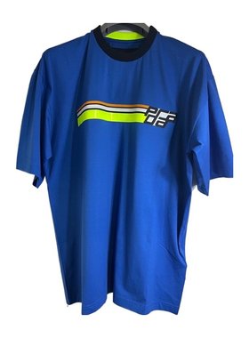 PRADA 男士T恤 UJN5381SY4F001305 SS2023 蓝色 徽标T恤