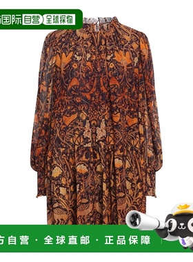 香港直邮潮奢 ULLA JOHNSON 女士 短款连衣裙 purple紫色 舒适时