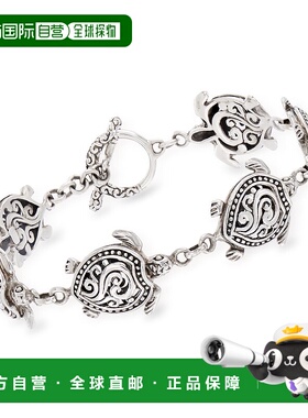 自营 Ross-Simons 纯银海龟巴厘岛风格手链 - 8.5 英寸 美国奥莱