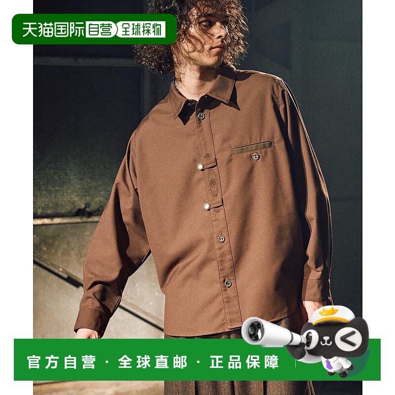 1h可退 日本直邮Casper John 男装 复古设计衬衫 切换色刺绣细节