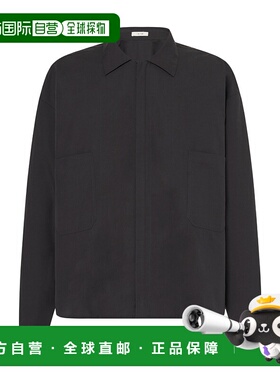 香港直邮THE ROW 男士夹克 450W2384ANT SS2023 黑色 翻领休闲夹
