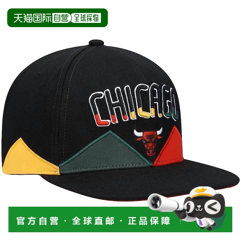 自营 mitchell & ness男款 Nba Bhm Crown Snapback 公牛队帽子（