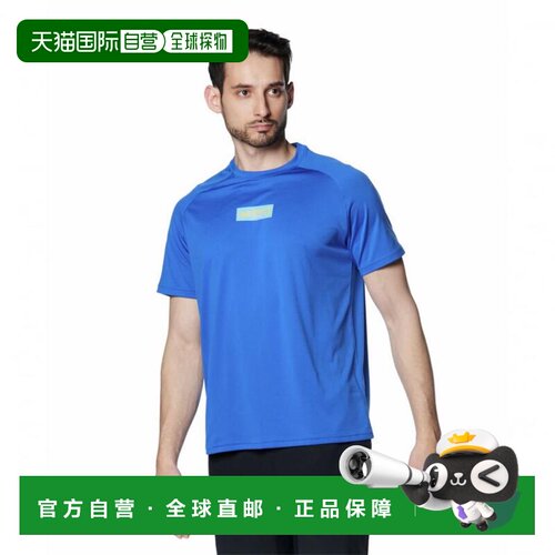 日本直邮Under Armour 字母Logo徽标圆领套头短袖T恤 男款 蓝色