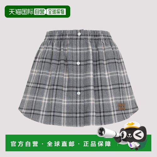 1h可退 香港直邮MIU MIU 女士半身裙 MG2603SOOO1807F0480 SS2026
