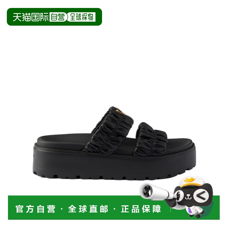 Prada Matelasse 纳帕皮革厚底拖鞋 1XZ795038F045