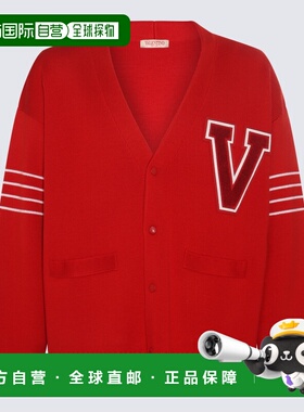 香港直邮VALENTINO 男士针织衫  3V3KA02Z9H4RA0 AW2023红色开衫