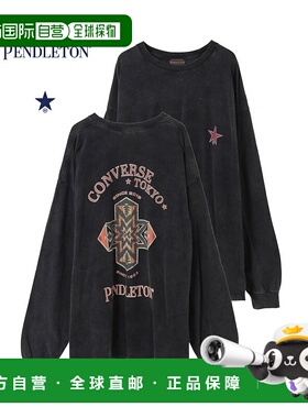 1h可退 日本直邮PENDLETON 男女同款 后幅印花 长袖T恤 宽松版型