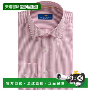 自营Robert Talbott Reynolds Twill Bengal Dress Shirt - red/