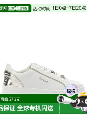 1h可退 香港直邮Pinko 品高 女士 白色皮质橡胶运动鞋 SS0131P001