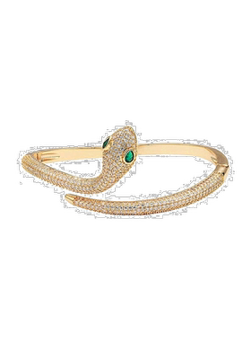 自营 Liv Oliver 18K 镀金 8.59 克拉。 tw。 CZ 手链 - 图案 美