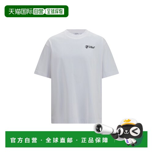 香港直邮off-white 男士 Script Skate 徽标T恤 OMAA120F26JER005