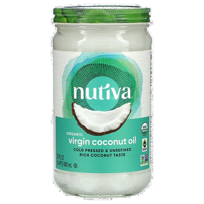 香港直发Nutiva优缇椰子油冷压初榨营养有机健康呵护全家680ml
