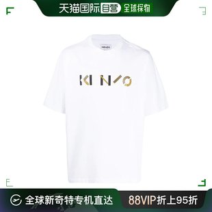 T恤 香港直邮KENZO 白色印花logo圆领短袖 男士 FA65TS0554SK