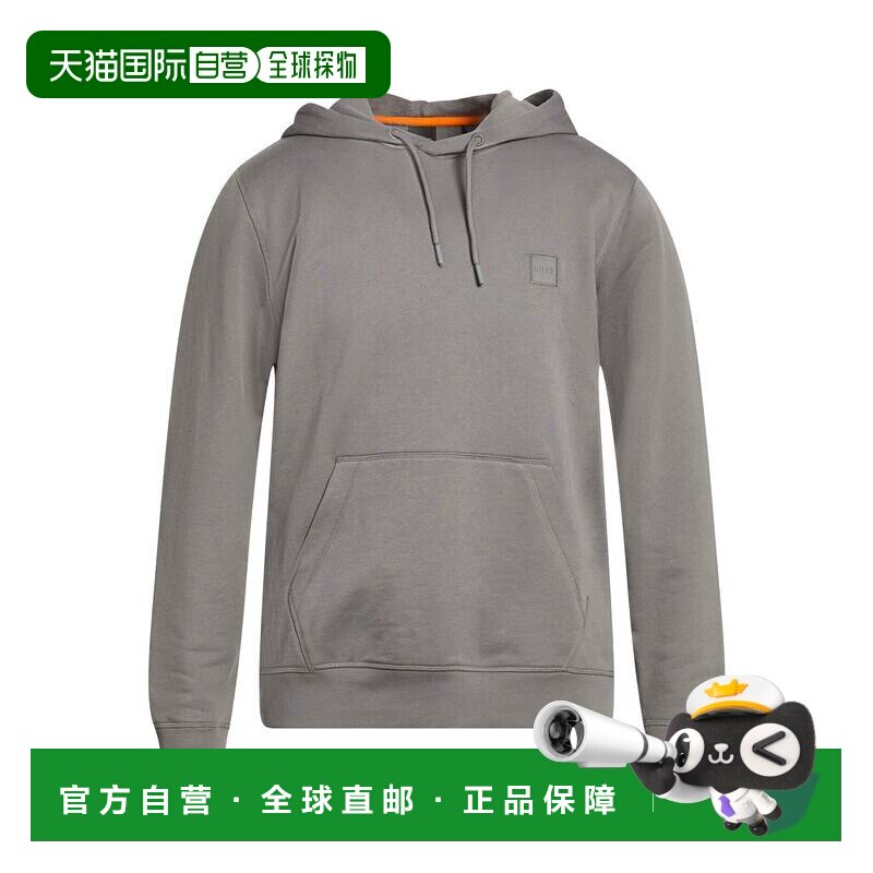 1h可退 香港直邮BOSS 波士 男士 连帽卫衣 grey灰色 舒适时尚