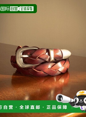 付款1h内可退 日本直邮LUCY男士西部风真皮网状腰带 LU26SS01SG00