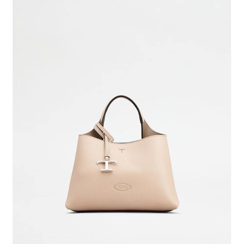 自营tod'sBag in Leather Micro - pink;brown 美国奥莱直发