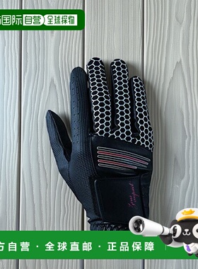 【日本直邮】Kasco高尔夫手套男士手背伸缩号好黑色ZI-1926R22cm