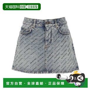 香港直邮Balenciaga 巴黎世家 女士 牛仔迷你半身裙 744972TQW66