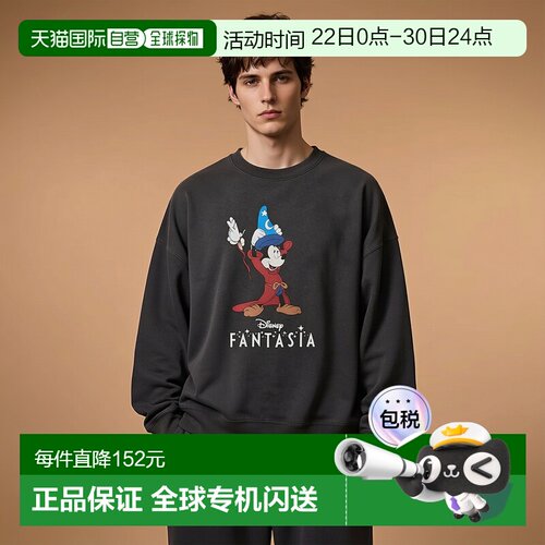 1h可退 日本直邮FREAK'S STORE男装迪士尼幻想曲米奇联名宽松印花