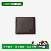 自营欧洲直邮Burberry博柏利 Pop系列男士 沙米色小牛皮格纹钱包