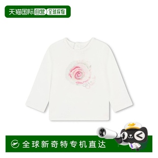 AW2024 香港直郵CHLOÉ C2030645K 粉紅色長袖 男童T恤 徽標(biāo)