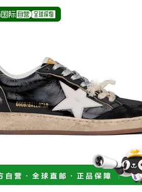 1h可退 香港直邮GOLDEN GOOSE 女士 黑色 Ball Star Destroyed To