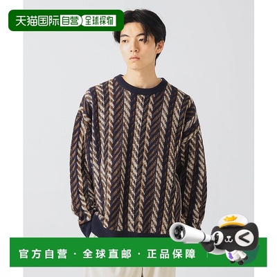 日本直邮BEAMS Assort 复古圆领针织衫