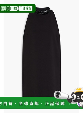 1h可退 香港直邮Sandro 女士 精饰绉纱迷你连衣裙 SFPRO04033BLAC