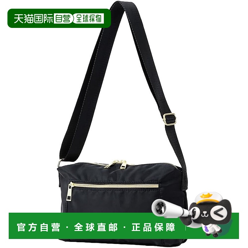 【日本直邮】Legato Largo迷你单肩包 都市防水涤纶 LH-X0201 BK