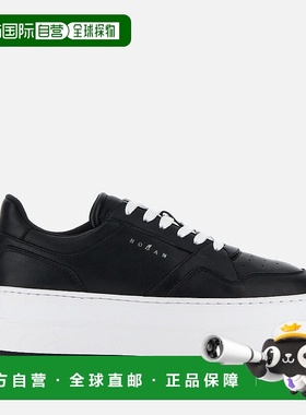 自营欧洲直邮Hogan Skyscraper黑色运动鞋女款厚底网球鞋