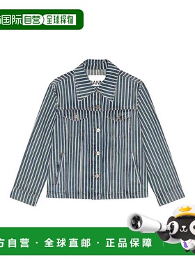 香港直邮GANNI 女士夹克 J1745326 AW2025 浅蓝色 Light Stripe D