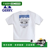 t恤男短袖 纯棉短袖 t恤女时尚 日本直邮gerry 大码 宽松圆领后背印花