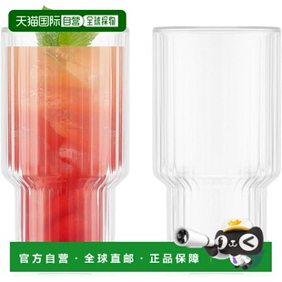 【日本直邮】BODUM 玻璃杯 NAVALIA 双层玻璃杯 250ml 2 件套 隔