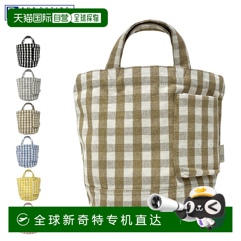 日本直邮ROOTOTE 手提包 SN.Deli.Merci-D 女款 A5 轻便格纹 黑色