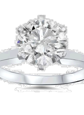 自营 pompeii31 1/2 克拉单石钻石订婚戒指 14K 白金 - 14k 白金