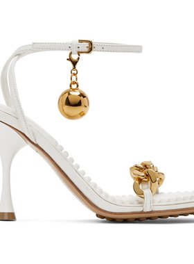 潮奢 Bottega Veneta 葆蝶家 女士 灰白色 Dot 凉鞋 667178VBSF0